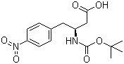 structure of CAS# 127106-71-2, Boc-(S)-3-Amino-4-(4-nitrophenyl)butanoic acid;(S)-N-(tert-Butoxycarbonyl)-3-amino-4-(4-nitrophenyl)butanoic acid