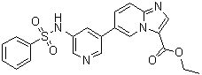 6-[5-[(Phenylsulfonyl)amino]-3-pyridinyl]imidazo[1,2-a]pyridine-3-carboxylic acid ethyl ester molecular structure (CAS 1276110-06-5)