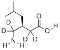 structure of CAS# 1276197-54-6, (S)-Pregabalin-d4;(3S)-3-[Amino(D2)methyl]-5-methyl(2,2-D2)hexanoic acid