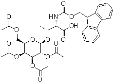 N-[(9H-Fluoren-9-ylmethoxy)carbonyl]-O-(2,3,4,6-tetra-O-acetyl-beta-D-galactopyranosyl)-L-threonine molecular structure (CAS 127656-85-3)