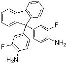structure of CAS# 127926-65-2, 9,9-Bis(3-fluoro-4-aminophenyl)fluorene;9,9-Bis(4-amino-3-fluorophenyl)fluorene