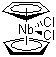 结构式 CAS# 12793-14-5, 二氯二茂铌; 双(环戊二烯)二氯化铌