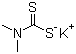 二甲基二硫代氨基甲酸钾分子结构 (CAS 128-03-0)