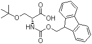 structure of CAS# 128107-47-1, Fmoc-O-tert-butyl-D-serine;Fmoc-D-Ser(tBu)-OH; N-(9-fluorenylmethoxycarbonyl)-O-tert-butyl-D-serine