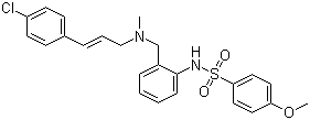 N-[2-[[[(2E)-3-(4-Chlorophenyl)-2-propen-1-yl]methylamino]methyl]phenyl]-4-methoxybenzenesulfonamide molecular structure (CAS 1283519-40-3)