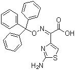 结构式 CAS# 128438-01-7, (Z)-2-(2-氨基噻唑-4-基)-2-三苯甲氧亚氨基乙酸