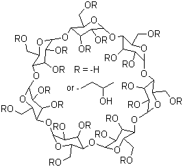 羟丙基-beta-环糊精分子结构 (CAS 128446-35-5)