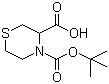 结构式 CAS# 128453-98-5, 4-(N-叔丁氧羰基)硫代吗啉-3-甲酸