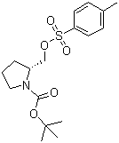 结构式 CAS# 128510-88-3, (R)-2-(甲苯磺酰氧基甲基)吡咯烷-1-甲酸叔丁酯