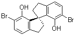 structure of CAS# 1286189-15-8, (1R)-6,6'-Dibromo-2,2',3,3'-tetrahydro-1,1'-spirobi[1H-indene]-7,7'-diol;6,6'-Dibromo-(R)-SPINOL
