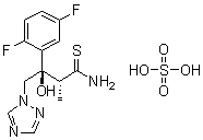 (2R,3R)-3-(2,5-Difluorophenyl)-3-hydroxy-2-methyl-4-(1H-1,2,4-triazol-1-yl)thiobutyramide sulfate molecular structure (CAS 1286730-01-5)