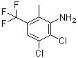 结构式 CAS# 1287218-11-4, 2,3-二氯-6-甲基-5-(三氟甲基)苯胺
