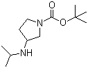 结构式 CAS# 1289385-05-2, 3-[(1-甲基乙基)氨基]-1-吡咯烷甲酸叔丁酯