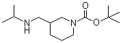 structure of CAS# 1289386-34-0, 3-[[(1-Methylethyl)amino]methyl]-1-piperidinecarboxylic acid tert-butyl ester