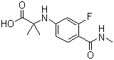 structure of CAS# 1289942-66-0, N-[3-Fluoro-4-[(methylamino)carbonyl]phenyl]-2-methylalanine