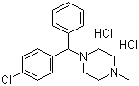 Chlorcyclizine dihydrochloride molecular structure (CAS 129-71-5)