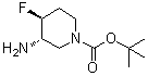 (3S,4S)-3-Amino-4-fluoro-1-piperidinecarboxylic acid 1,1-dimethylethyl ester molecular structure (CAS 1290191-71-7)