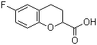 结构式 CAS# 129101-37-7, (R)-6-氟-3,4-二氢苯并吡喃-2-甲酸
