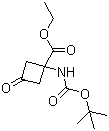 1-[[(tert-Butoxy)carbonyl]amino]-3-oxocyclobutanecarboxylic acid ethyl ester molecular structure (CAS 129287-91-8)