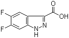 结构式 CAS# 129295-33-6, 5,6-二氟-1H-吲唑-3-羧酸