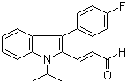 结构式 CAS# 129332-30-5, 费耐力; 3-[3-(4-氟苯基)-1-异丙基-1H-吲哚-2-基]-2-丙烯醛