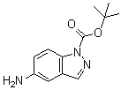 structure of CAS# 129488-10-4, tert-Butyl 5-amino-1H-indazole-1-carboxylate;tert-Butyl 5-aminoindazole-1-carboxylate