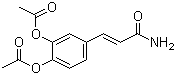 structure of CAS# 129488-34-2, 3-[3,4-Bis(acetyloxy)phenyl]-2-propenamide