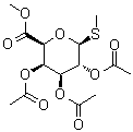 Methyl 1-thio-beta-D-galactopyranosiduronic acid methyl ester triacetate molecular structure (CAS 129541-34-0)