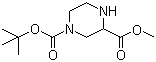 Methyl 4-Boc-piperazine-2-carboxylate molecular structure (CAS 129799-08-2)