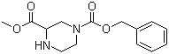 4-Cbz-piperazine-2-carboxylate methyl ester molecular structure (CAS 129799-11-7)