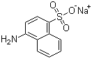 structure of CAS# 130-13-2, Sodium 4-amino-1-naphthalenesulfonate;4-Amino-1-naphthalenesulfonic acid sodium salt; 1-Naphthylamine-4-sulfonic acid sodium salt