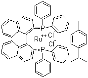 Chloro[(S)-(-)-2,2'-bis(diphenylphosphino)-1,1'-binaphthyl](p-cymene)ruthenium(II) chloride molecular structure (CAS 130004-33-0)