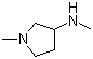 N,1-Dimethylpyrrolidin-3-amine molecular structure (CAS 13005-11-3)