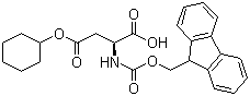 structure of CAS# 130304-80-2, Fmoc-L-aspartic acid 4-cyclohexyl ester;Fmoc-Asp(OcHex)-OH