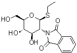 structure of CAS# 130539-43-4, Ethyl 2-deoxy-2-(1,3-dihydro-1,3-dioxo-2H-isoindol-2-yl)-1-thio-beta-D-glucopyranoside