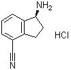 structure of CAS# 1306763-57-4, (1S)-1-Amino-2,3-dihydro-1H-indene-4-carbonitrile hydrochloride (1:1);(S)-1-Amino-2,3-dihydro-1H-indene-4-carbonitrile hydrochloride