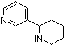 结构式 CAS# 13078-04-1, 3-(2-哌啶基)吡啶