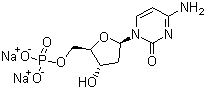 2'-Deoxycytidine-5'-monophosphate disodium salt molecular structure (CAS 13085-50-2)