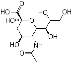 N-Acetylneuraminic acid molecular structure (CAS 131-48-6)