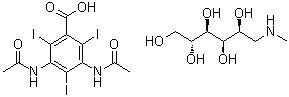 结构式 CAS# 131-49-7, 泛影酸葡甲胺