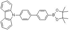 structure of CAS# 1311408-02-2, 4-(Carbazol-9-yl)biphenyl-4'-boronic acid pinacol ester;2-[4-(Carbazol-9-yl)biphenyl]-4,4,5,5-tetramethyl-1,3,2-dioxaborolane; 9-(4'-(4,4,5,5-Tetramethyl-1,3,2-dioxaborolan-2-yl)-[1,1'-biphenyl]-4-yl)-9H-carbazole