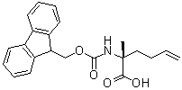 structure of CAS# 1311933-82-0, (2R)-2-[[(9H-Fluoren-9-ylmethoxy)carbonyl]amino]-2-methyl-5-hexenoic acid