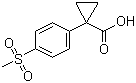 结构式 CAS# 1314738-62-9, 1-[4-(甲磺酰基)苯基]环丙烷羧酸