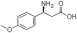 structure of CAS# 131690-56-7, (S)-3-Amino-3-(4-methoxyphenyl)propionic acid;(S)-3-(p-methoxyphenyl)-beta-alanine