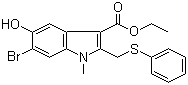 structure of CAS# 131707-24-9, Ethyl 6-bromo-5-hydroxy-1-methyl-2-(phenylsulfanylmethyl)indole-3-carboxylate;1-Methyl-2-phenylthiomethyl-3-ethoxycarbonyl-5-hydroxy-6-bromoindole