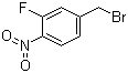 结构式 CAS# 131858-37-2, 3-氟-4-硝基苄基溴; 3-氟-4-硝基溴苄