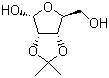 structure of CAS# 13199-25-2, 2,3-O-Isopropylidene-D-ribofuranose;2,3-O-Isopropylidene-D-ribose