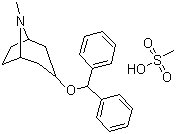 structure of CAS# 132-17-2, Benztropine mesylate;Endo-3-(diphenylmethoxy)-8-methyl-8-azoniabicyclo[3.2.1]octane methanesulphonate