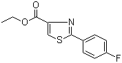 structure of CAS# 132089-35-1, 2-(4-Fluorophenyl)thiazole-4-carboxylic acid ethyl ester
