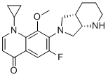 structure of CAS# 1322062-57-6, Moxifloxacin Decarboxy Analog;Decarboxy Moxifloxacin;7-[(4aS,7aS)-1,2,3,4,4a,5,7,7a-octahydropyrrolo[3,4-b]pyridin-6-yl]-1-cyclopropyl-6-fluoro-8-methoxyquinolin-4-one